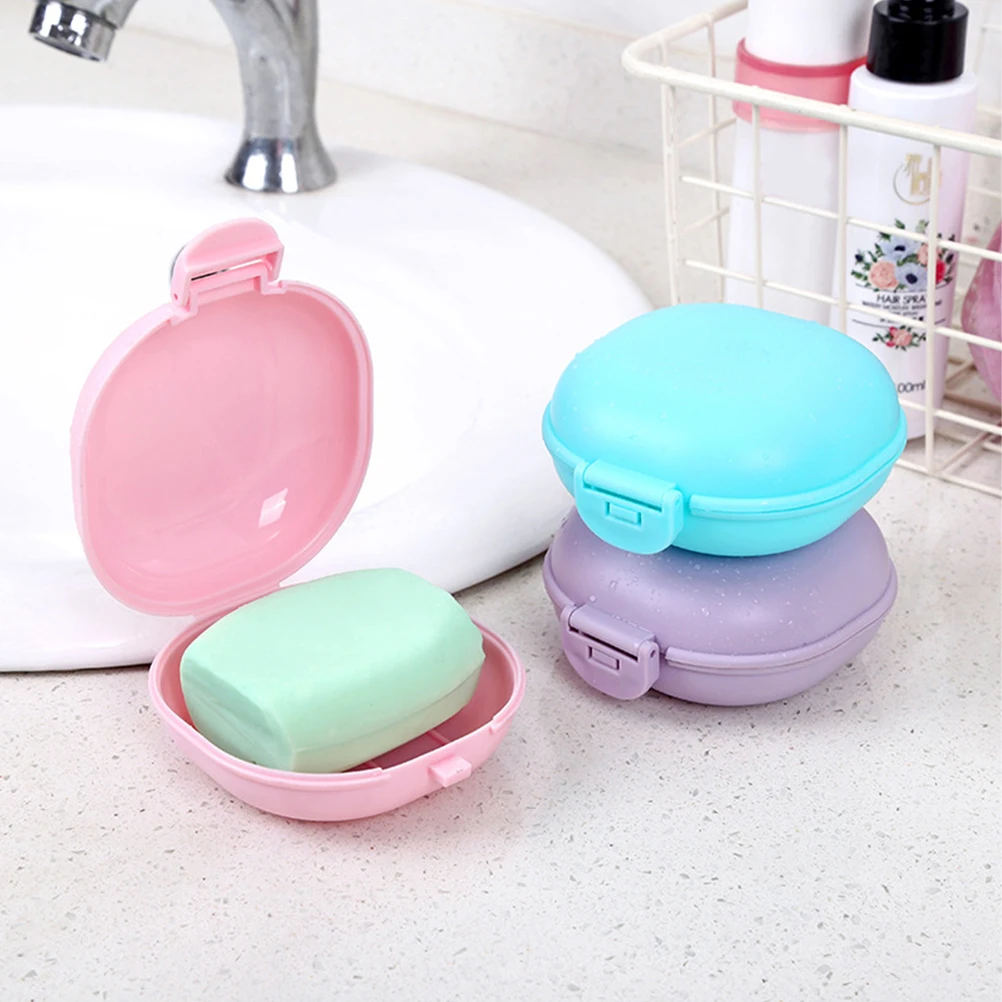 

5 Pcs Waterproof Travel Soap Box PP Material Non Slip Anti Rust Bathroom Kitchen Soap Holder Container