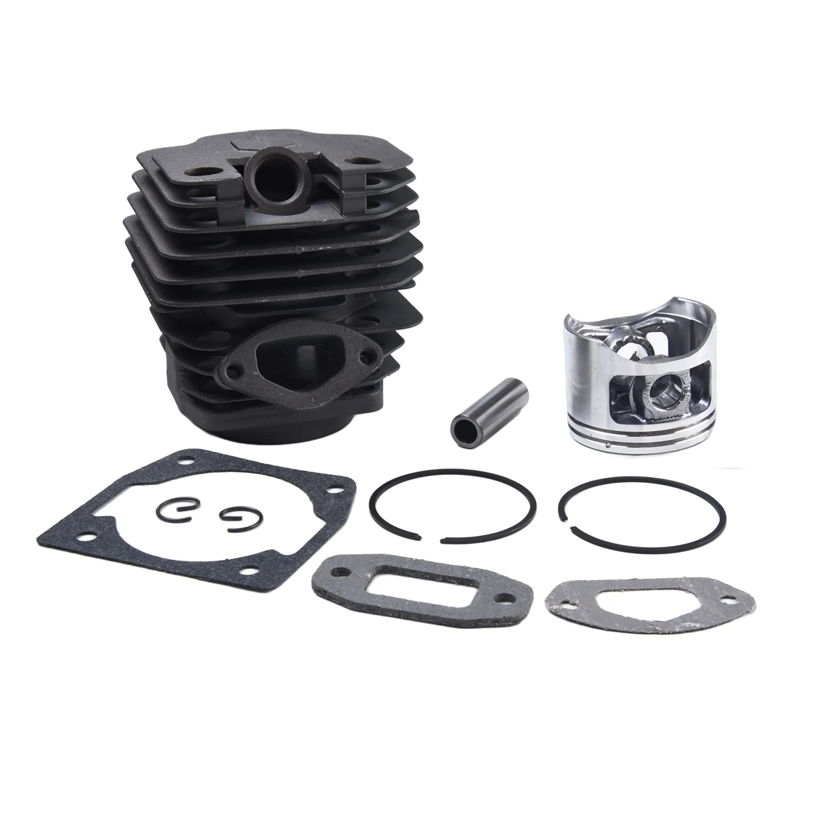 Chainsaw Cylinder Piston Replacement Power Tool Parts Easy Installation Long Lasting Durability Metal Mm Diameter
