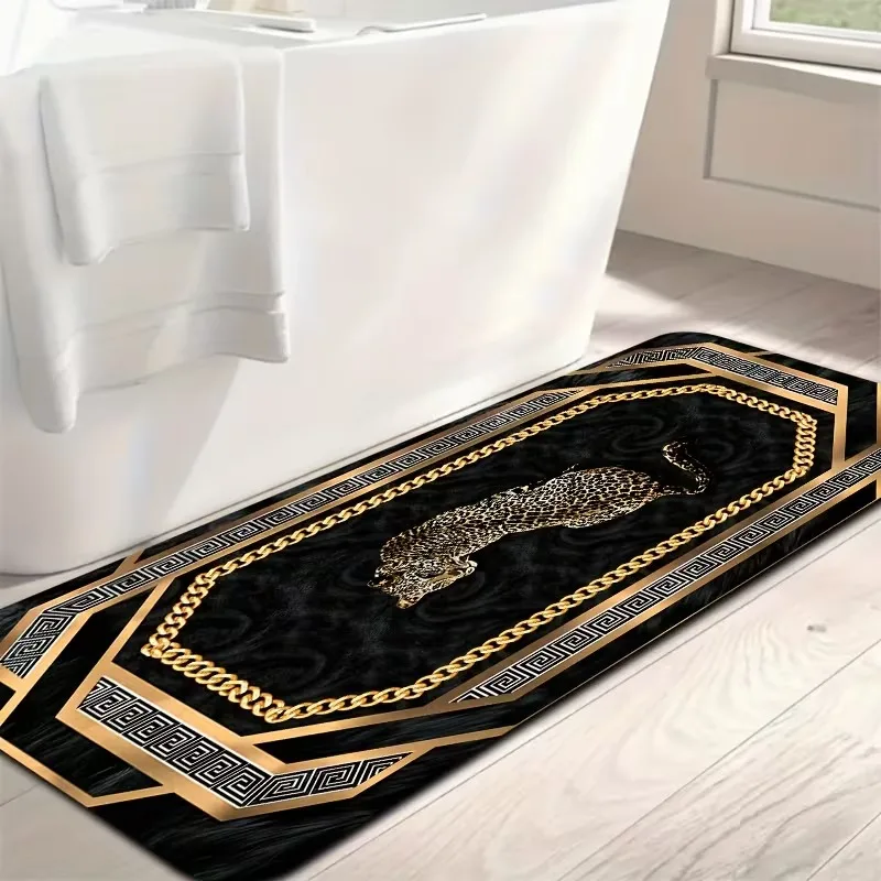 Luxury Golden Pattern Carpet Bedroom Room Bed Blanket Runner Rug Shoes Room Living Room Bedroom Kitchen Rugs Washable Carpet Mat