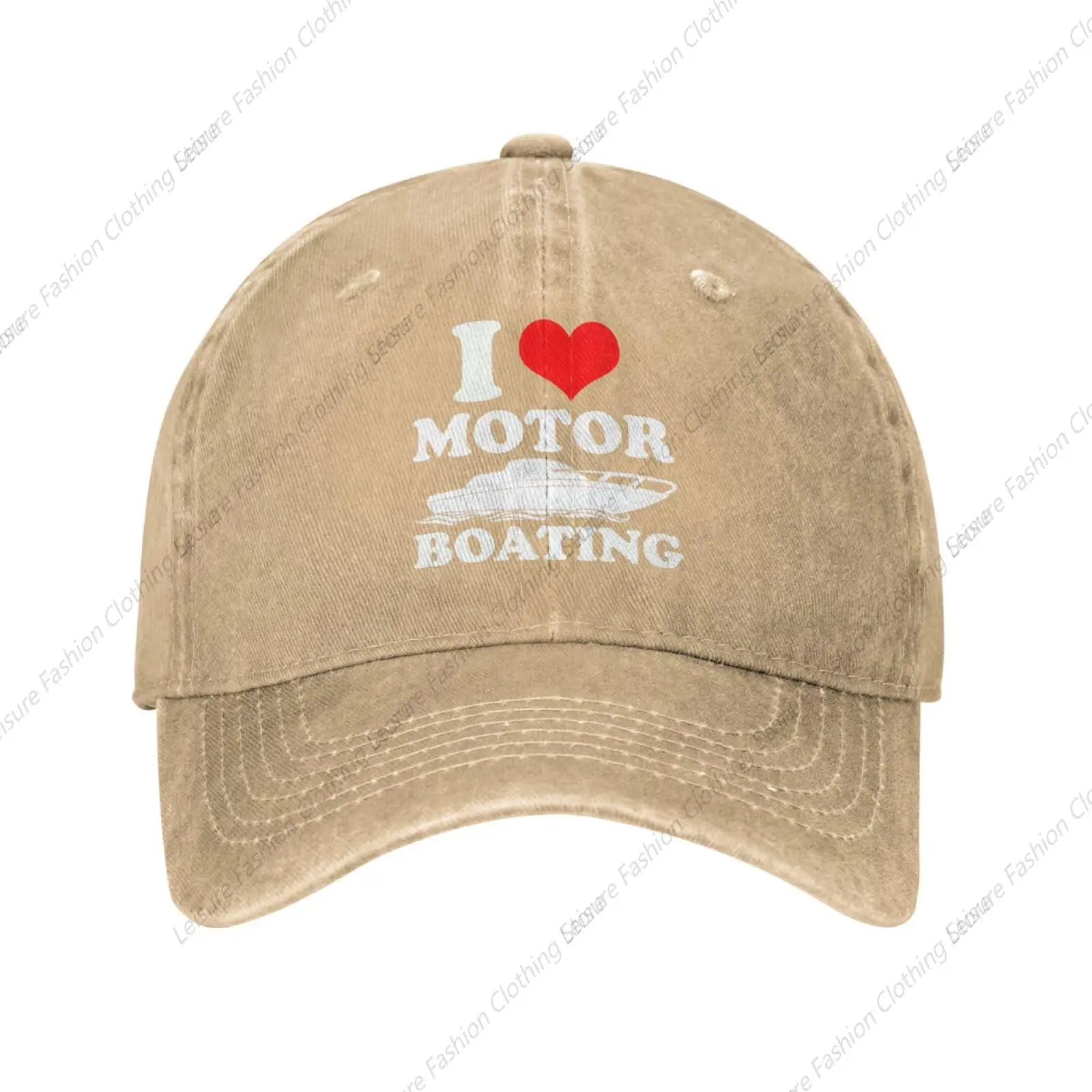 

I Love Motor Boating Funny Boater Hats Baseball Hat Adjustable Trucker Caps Mesh Dad Baseball Cap