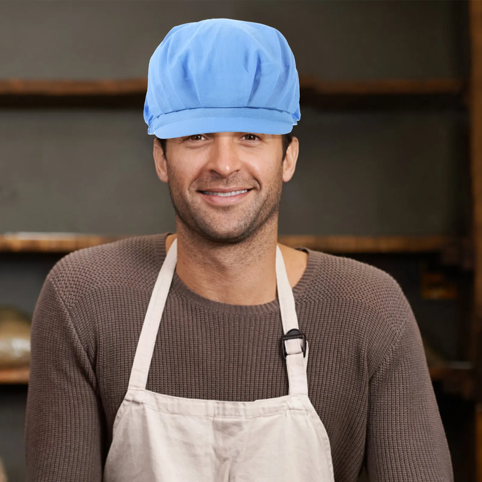 Chapeau de chef unisexe respirant, bonnet anti-poussière pour la cuisine, couvre-chef de travail, protège les cheveux, chapeau de travail