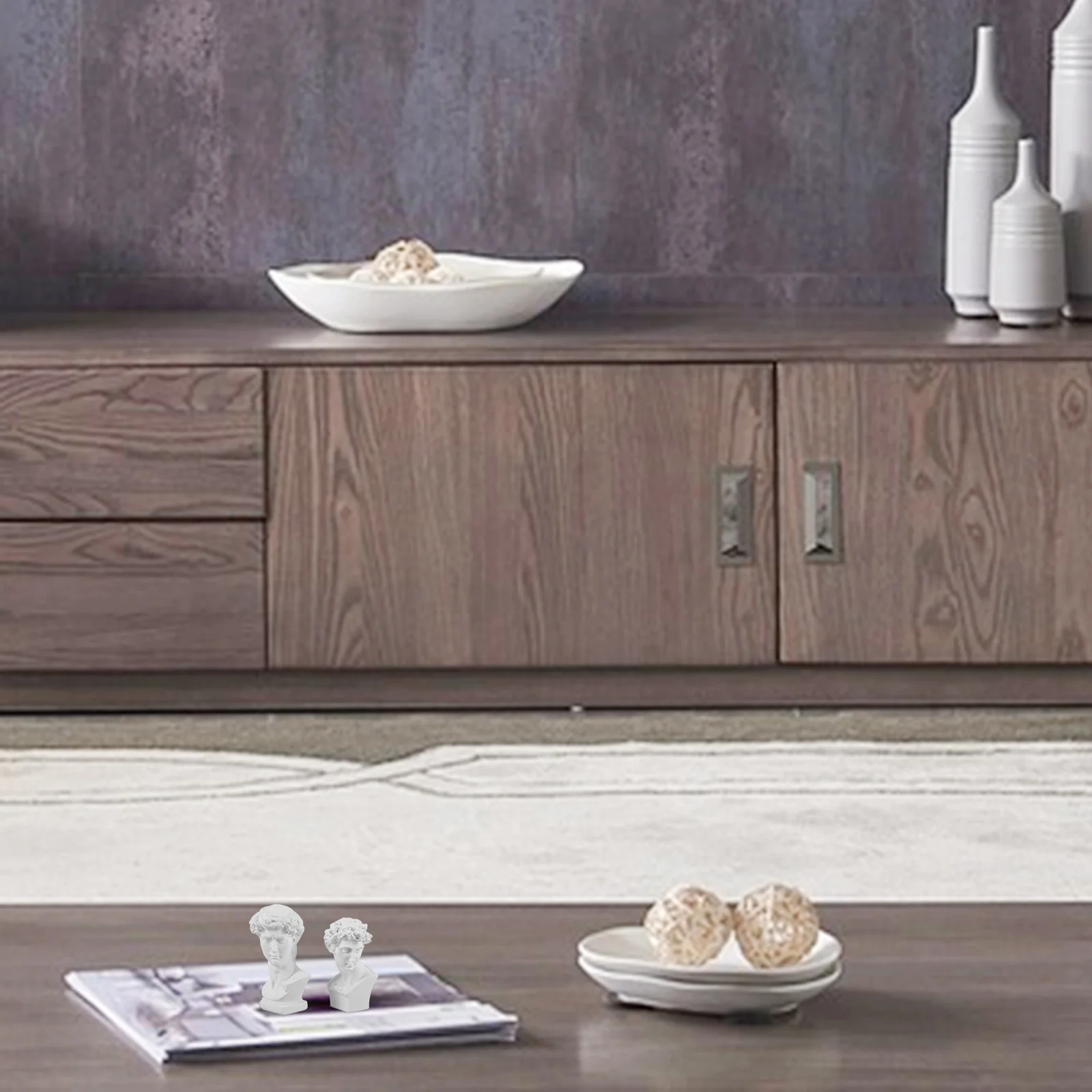 

2Pcs Mini David Statue Resin Craft Sculpture for Office Desk Shelf Decorative Art Piece Living Room Interior Design Accent