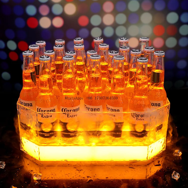 

Bar luminous ice bucket LED ice pattern beer PC frozen champagne nightclub KTV party new foreign wine ice