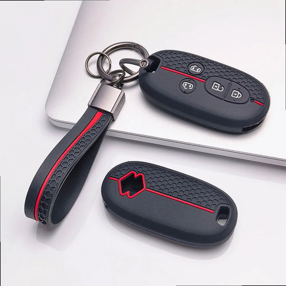Silicone Car Cover Fob Protector For Suzuki Kizashi Wagon R Solio Spacia Swift Vitara SX4 Jimny 4 Button Key Anti-Scratch