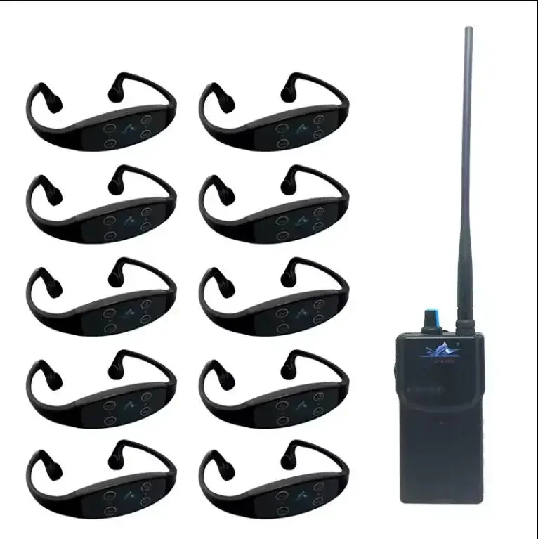 

2025 hot sale H906A Open Water Training Communication 10 H906A Long Range Underwater Swim coach Headset and Walkie