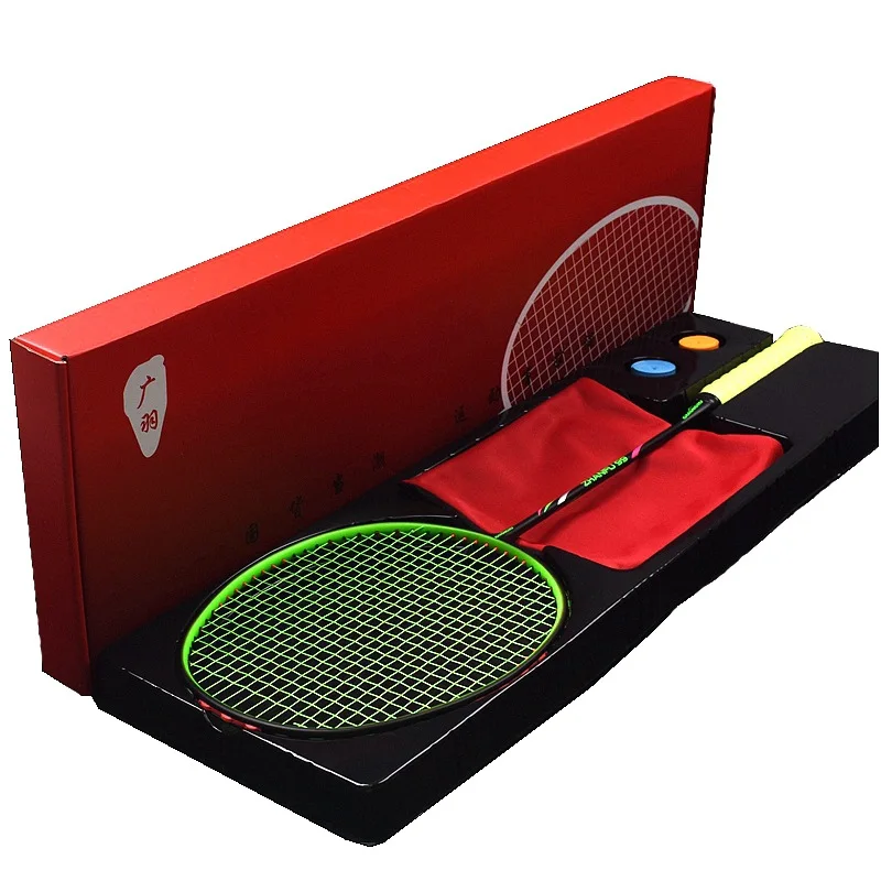 Guang Yu ZhanFu raquete de badminton, carbono T800, 10U, 54g, ultra leve único, uma peça de cadeia, 28-30lb