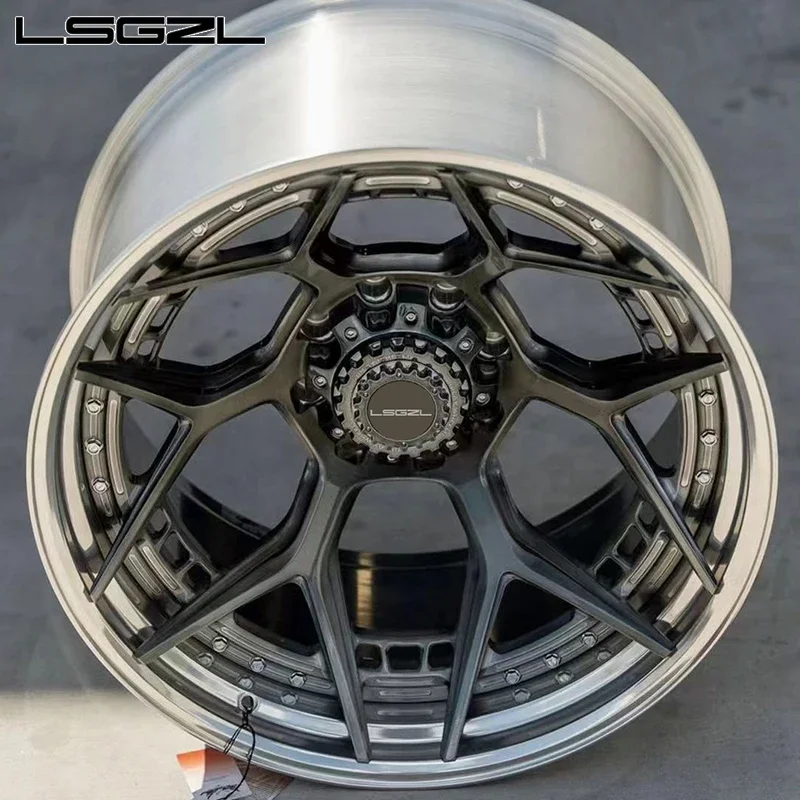 custom monoblock 2 piece luxury forged alloy deep concave car wheel 5x114.3 5x120 5x130 5x112 15 18 19 20 22 inch rim