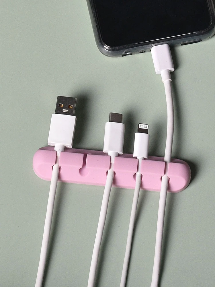 2-piece cute cable organizer bracket clip, suitable for desktop cable organizer management, office, home