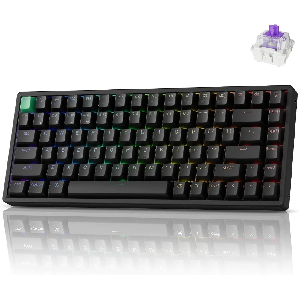 Custom Mechanical Keyboard: Hall Effect Switch, 2.4GHz Bluetooth 5.2 RGB, Mac/Windows/Linux Compatible Aluminum