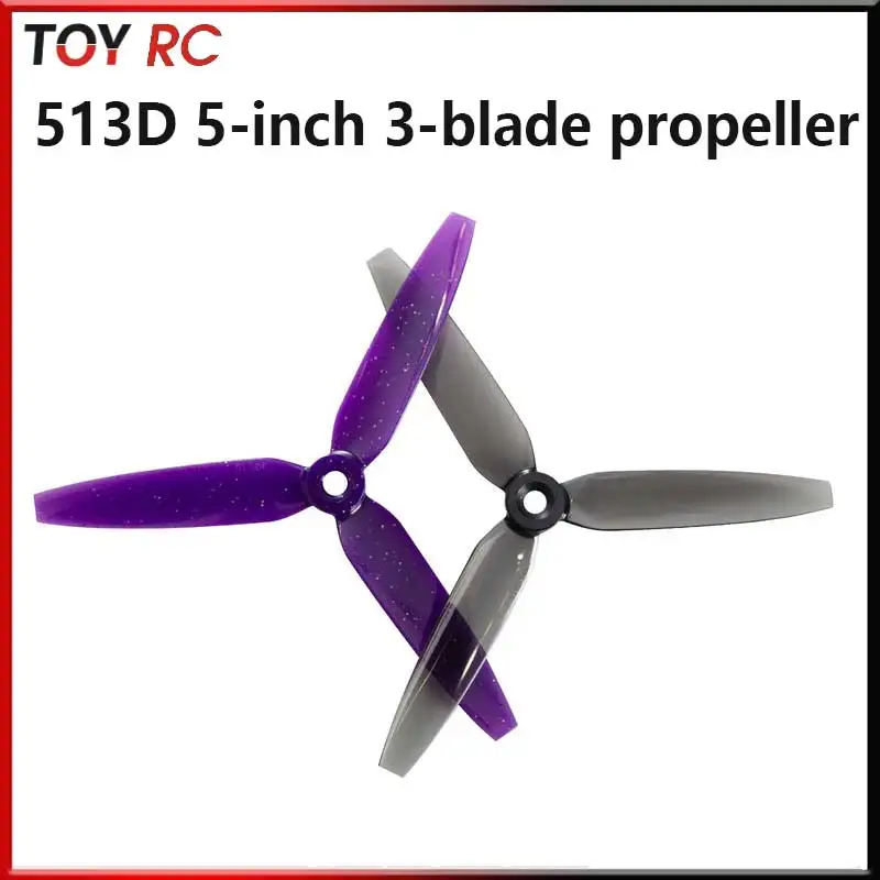 Gemfan 513d 3-Blatt-Propeller 5 Zoll FPV-Propeller für Racing Freestyle Quadcopter, passend für 2206 Brushless-Motor, FPV-Drohnenteile