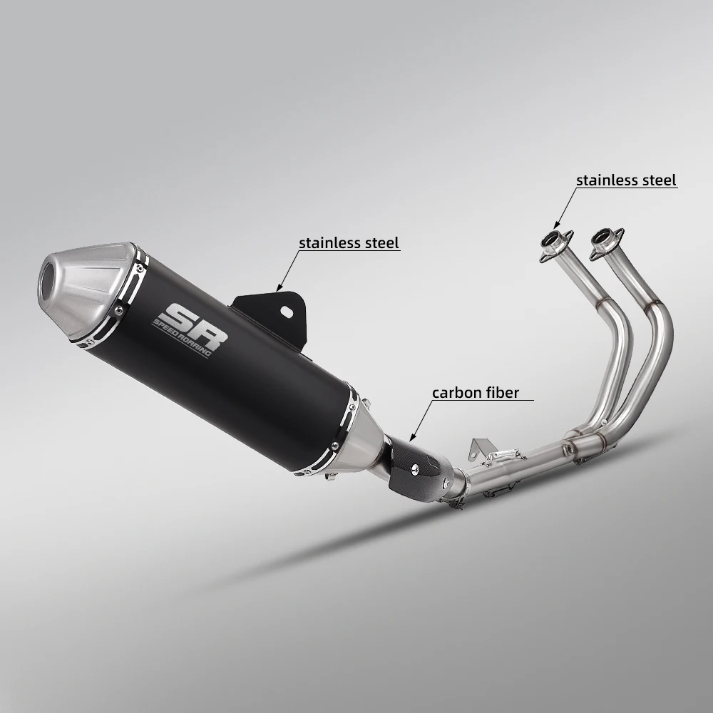 

Motorcycle Exhaust Mid Link Pipe with Muffler System For Tenere 700 2019-2026 T700 XTZ 700