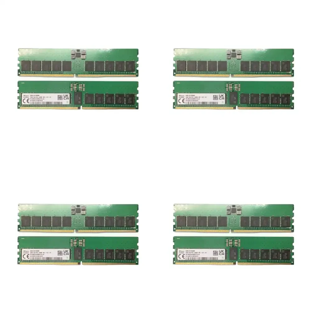 Original Hynix SK HMCG84AHBRA477N 32GB DDR5 6400MT/s PC5 51200 ECC Registered DIMM Single Rank X4 Server Memory for