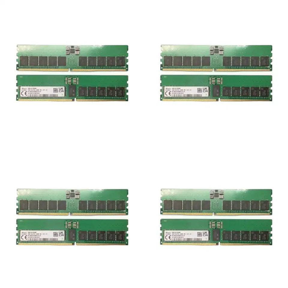 오리지널 하이닉스 SK HMCG84AHBRA477N 32GB DDR5 6400MT/s PC5 51200 ECC 등록형 DIMM 싱글 랭크 X4 서버 메모리 썸네일 4