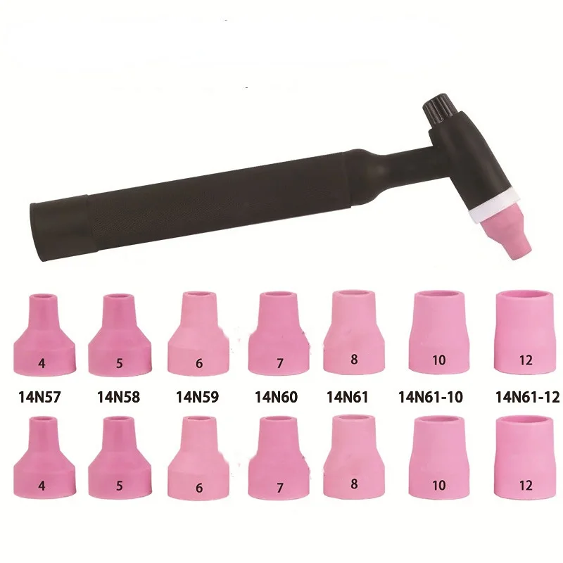 Pistola de soldadura de arco de argón refrigerada por agua, boquilla de porcelana, WP-12, accesorios de máquina de soldadura, 14N59/60