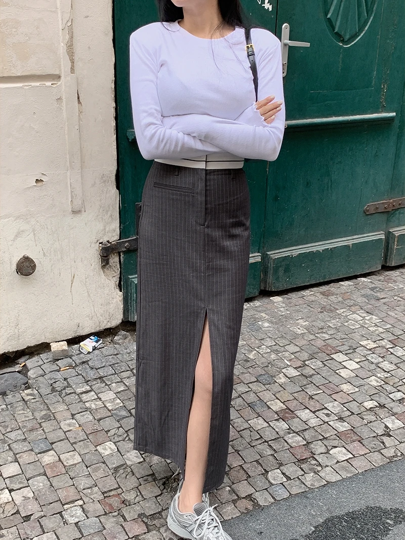 

Women Skirt Summer Long Skirts Midi High Waist Girls Solid Vintage Skrits Sexy A Line Harajuku Skirt Y2k Kawaii Cotton Pleated