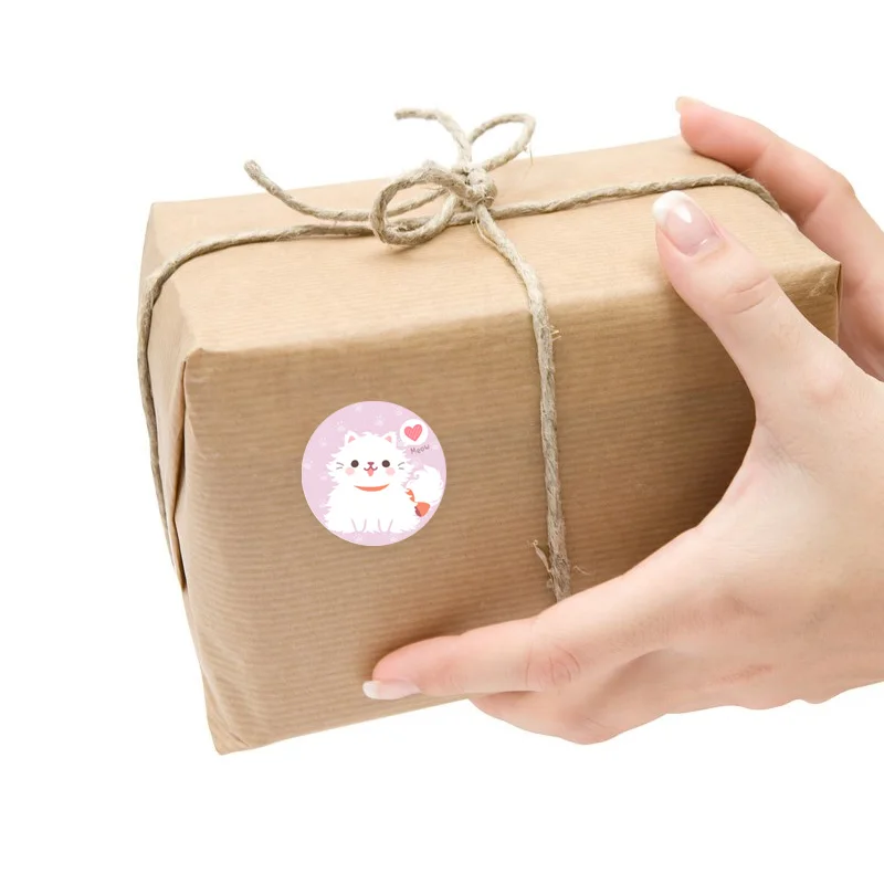 카와이 동물 스티커 베이킹 포장용 선물 장식 라벨, 봉투 씰링 키즈 보상 스티커, 500 개
