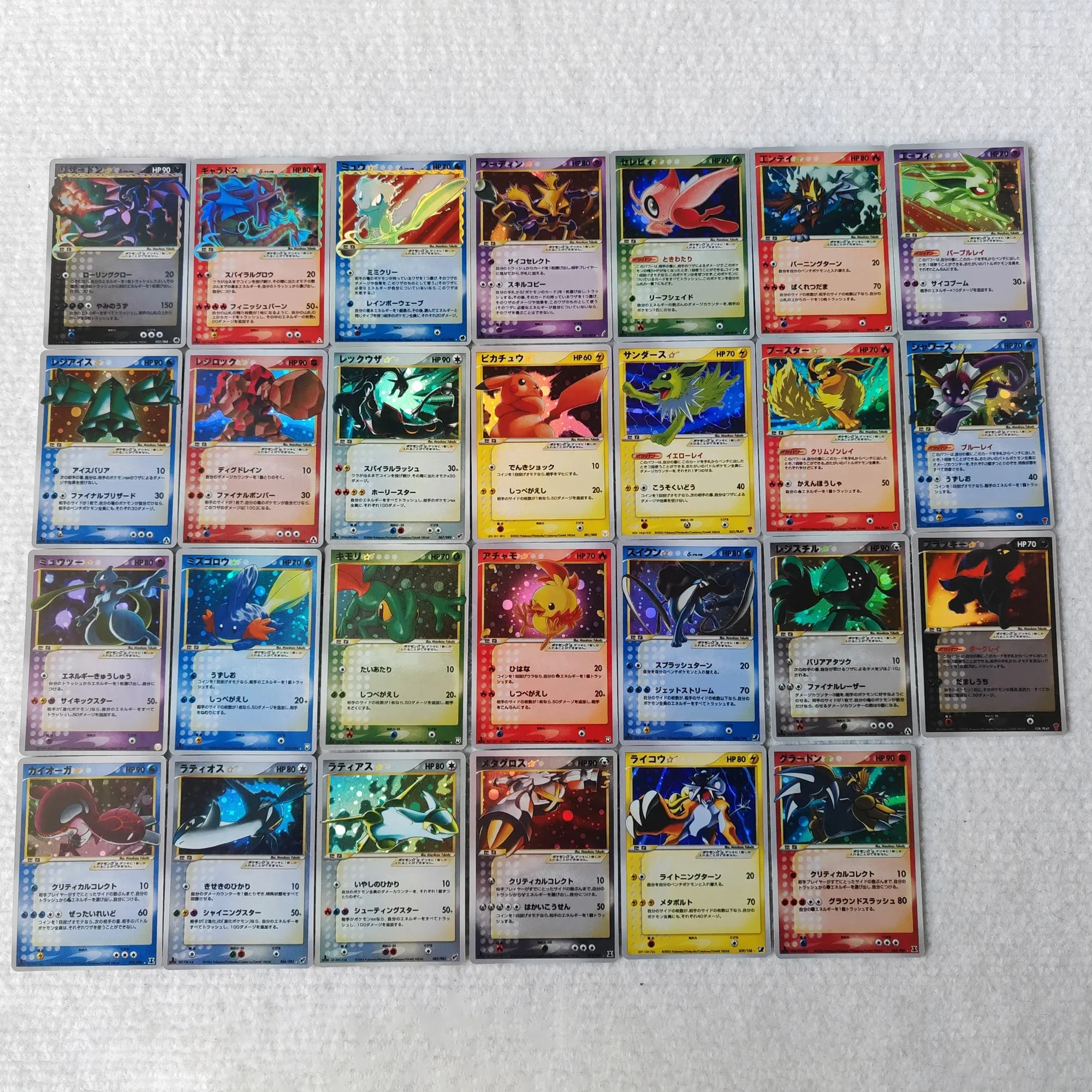 27Pcs/set Pocket Monsters PTCG Foil Card Charizard Animation Collection Card Returns Deoxys Trading Card Game Boy Gift 14+y