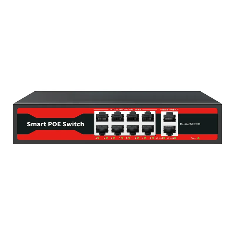 ギガビットイーサネットスイッチ 6 ポートネットワークスイッチ 52V POE ネットワークエクステンダーデスクトップ 100/1000Mbps スイッチ