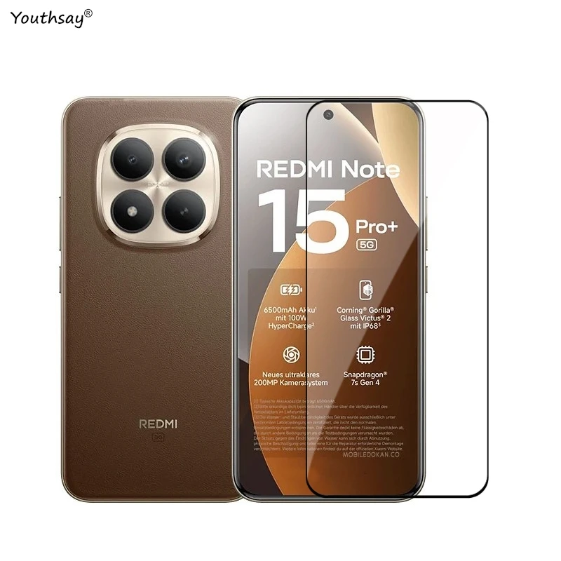 6in1 Glas Für Redmi Hinweis 15 Pro Plus Volle Abdeckung Gehärtetes Glas Redmi Hinweis 15 Pro + 5G Screen Protector schützende Telefon Objektiv Film – Detail 3