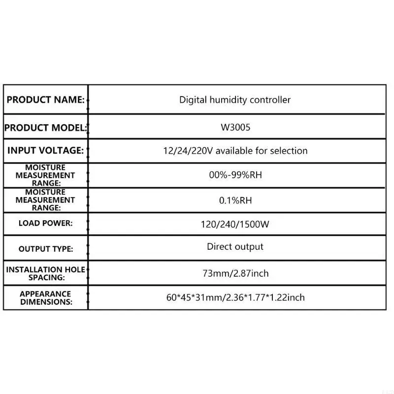 F42D Humidity Controller 0~99%RH Hygrometer Switches Controller for Greenhouse Humidity Control Switches Humidity Sensors - view 3