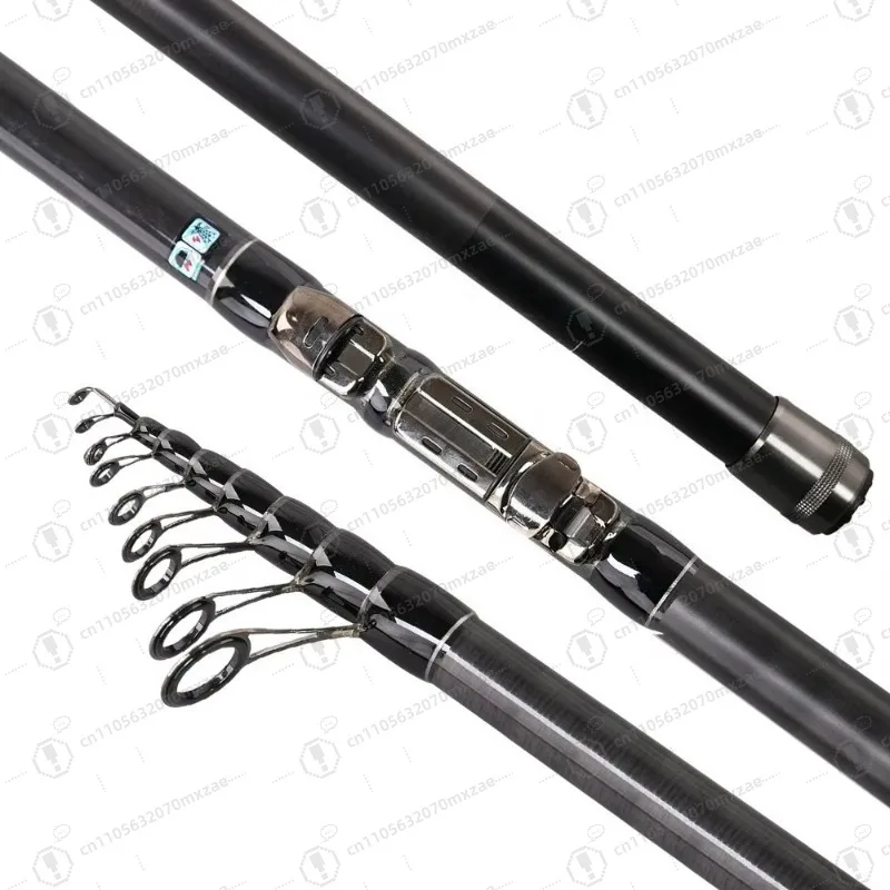 Multi-size 24T carbon telescopic surf rod, rotating anti-entanglement design, professional fishing rod 2.4-5 m