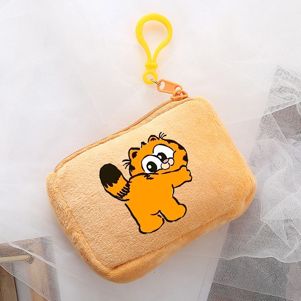 Garfields peluche portamonete Odie Cute Anime School Square Mini Storage Bag portachiavi borsa studente Kawaii Bags regali di compleanno