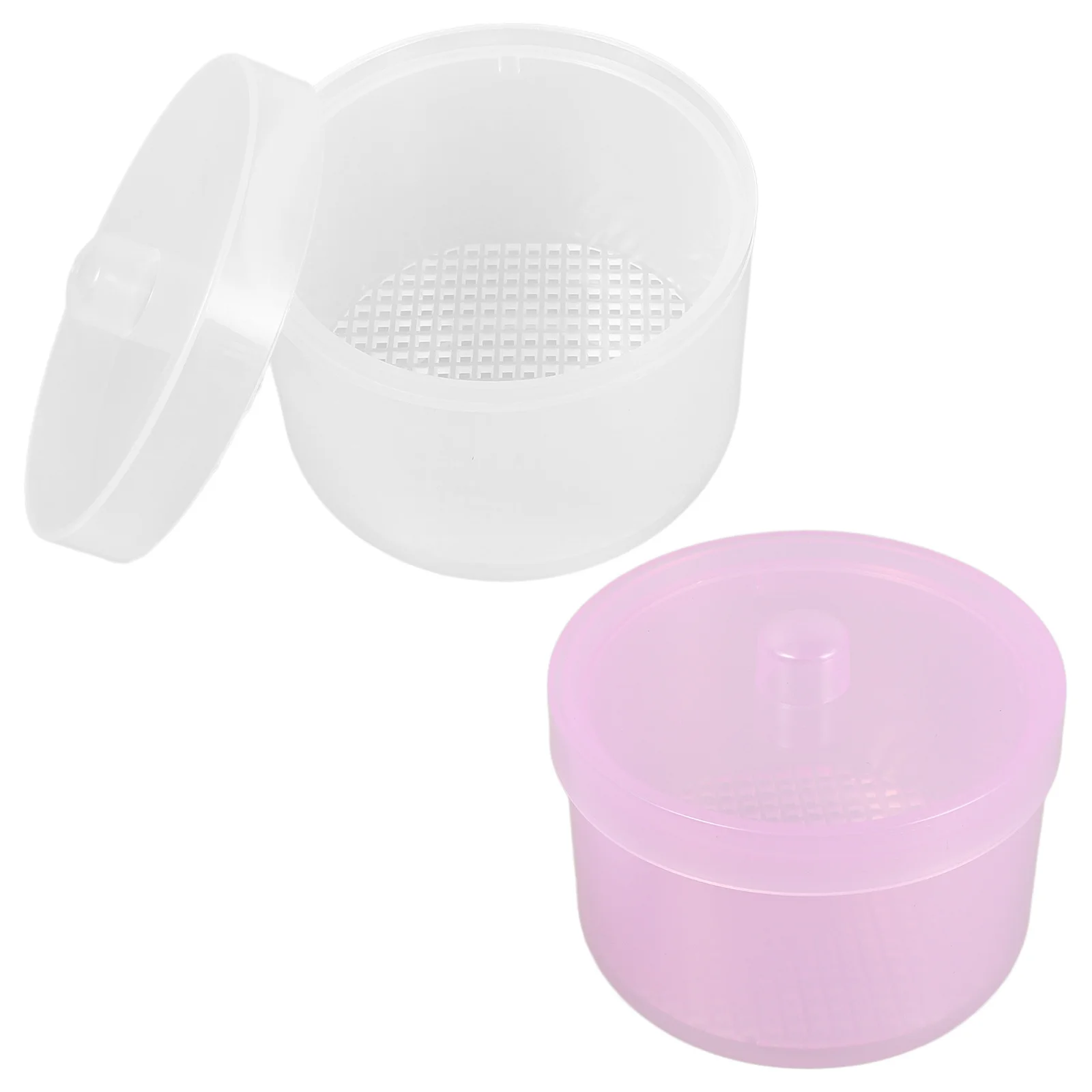 2pcs Nail Art Tool Sterilizer Box For Nail Drill Bits Tweezers Manicure Tools Cleaning Reusable Plastic Soaking Container