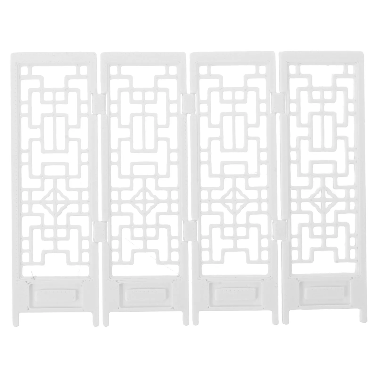 

Складная перегородка для кукольного домика с азиатским мотивом, мини-ширма для комнаты, износостойкий пластиковый экран для миниатюрных сцен и оформления интерьеров