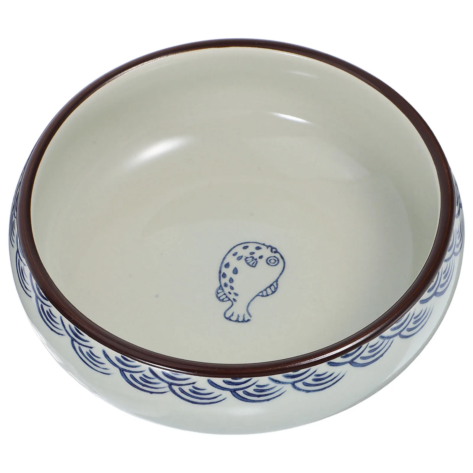 Pot de rondelle de brosse de plat d'encre en céramique de porcelaine pour le support d'encre de calligraphie plateau de pierre à encre peu profonde rondelle de brosse de calligraphie japonaise