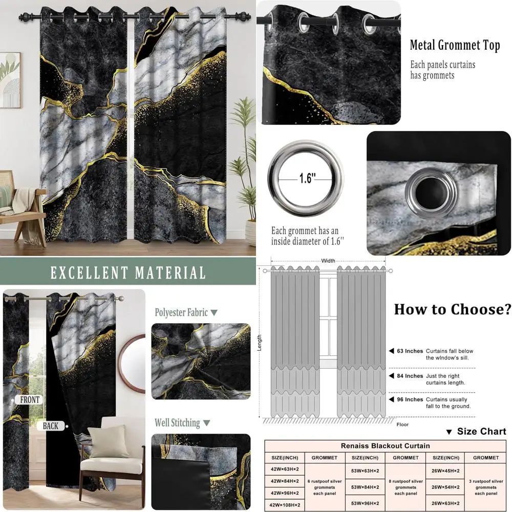 

Роскошные абстрактные шторы с трещинами, современные серые с золотом, комплект из 2 панелей, 53x84 для спальни и гостиной
