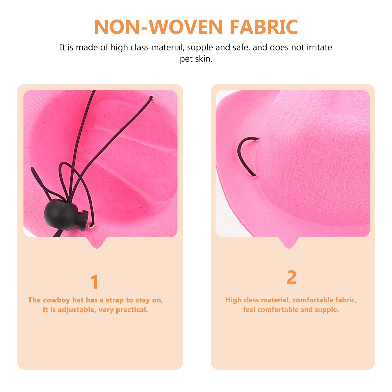 

5 Pcs Pet Hat Accessories Dog Puppy Cowboy for Hats Headdress Non-woven Fabric Tiny Small Dogs