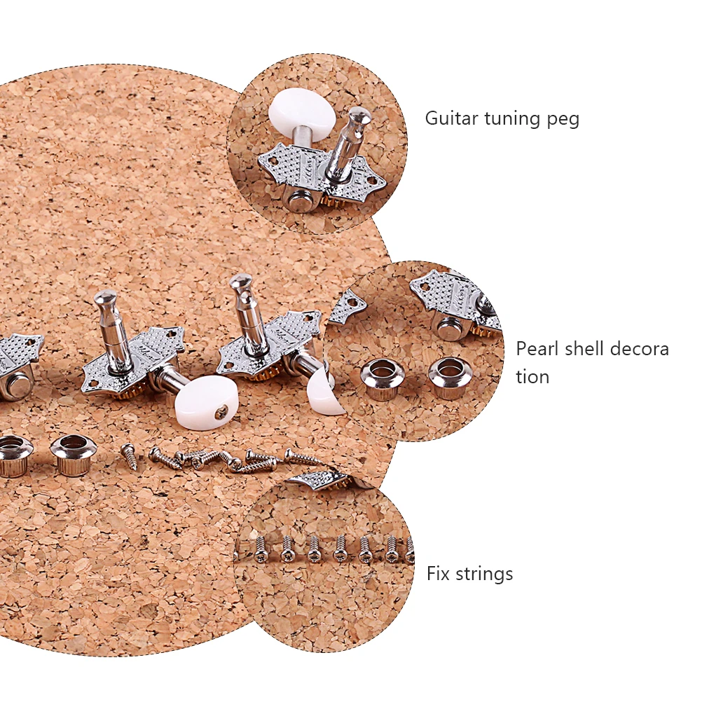

Buttons Tuner Machine Heads Knobs Bass Tuning Key Peg Silver Parts Ukulele Classical Guitar Tuners String Fixation Sound