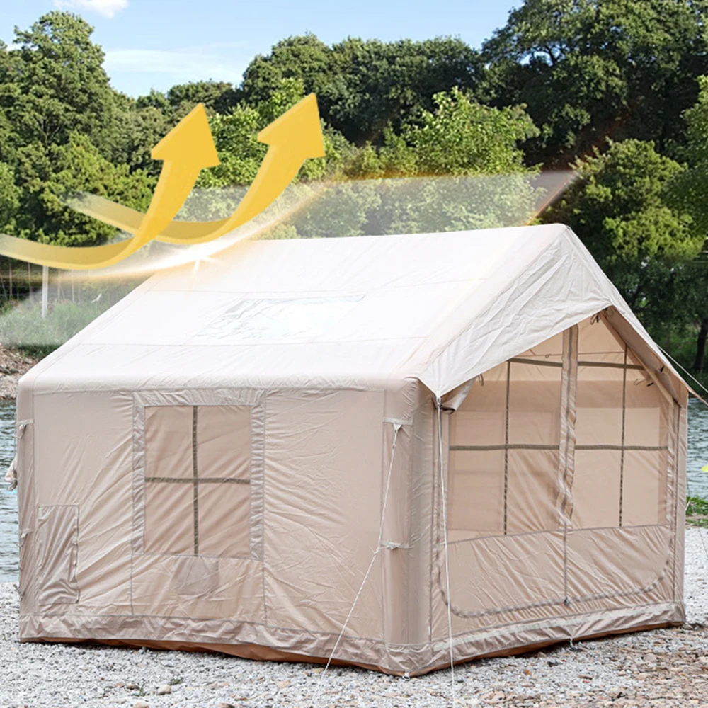 

Outdoor Family Tente De Cheap Camping Tents 10 Person Waterproof Winter Inflatable Overnight Rain Camp Sun Protection Air Tent