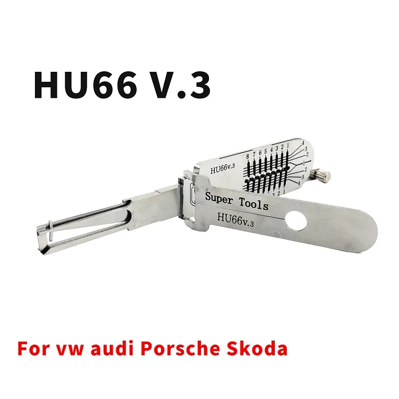 New Stely HU66 V.3 Lishi 2in1 Decoder Super Tools For VW Audi Porsche Skoda hollow out Lock Pick Tool