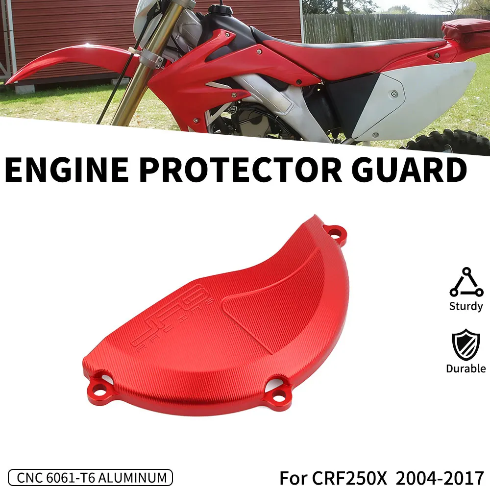 AliExpress JFGRACING Motorcycle Accessories CNC Right Side Engine Case Cover Protector Guard For HONDA CRF250X CRF 250X 2004-2017 Off-Road Dirt Bike