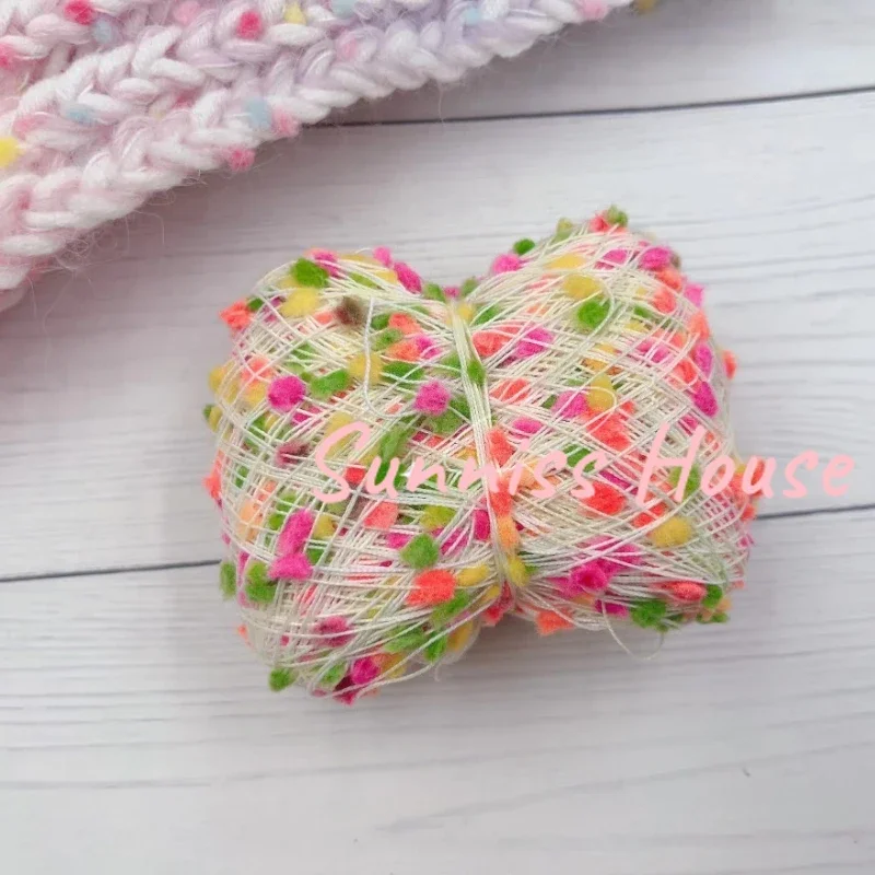 50g/roll Candy Yarn Mixed Thread Color Bean Bean Thread Handmade Special DIY Knitting Crochet Bulk Yarn Cushion Scarf Shoes Hats