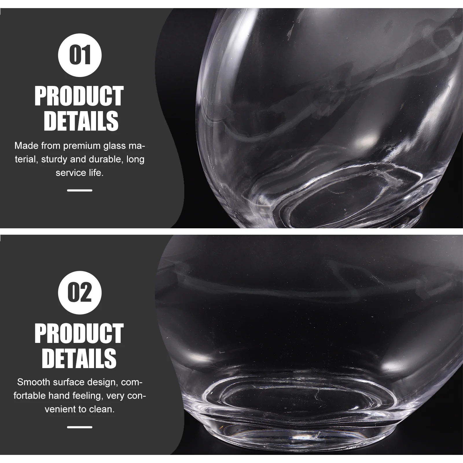 

Sturdy Small Fish Tank Smooth Surface Design Tabletop Aquarium DIY Landscape Vase 127 DIY Landscape Bottles Plant Storage Pot