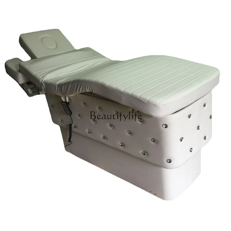 04*Beauty salon electric thickened lifting multi-functional adjustment solid wood massage body massage bed
