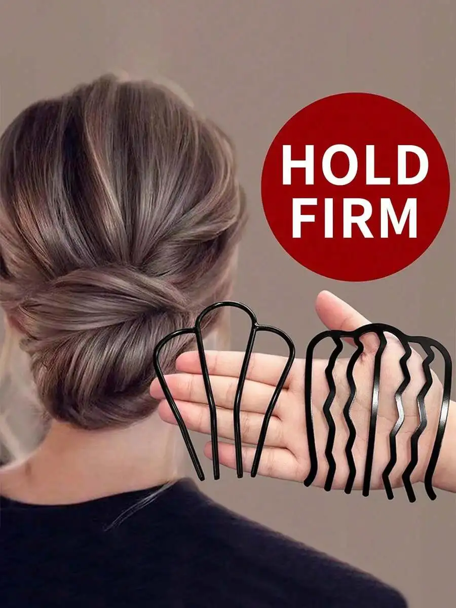 Metal Hair Forks For Bun Styling 4 Teeth And 7 Teeth Hair Pins Women Hair Accessories