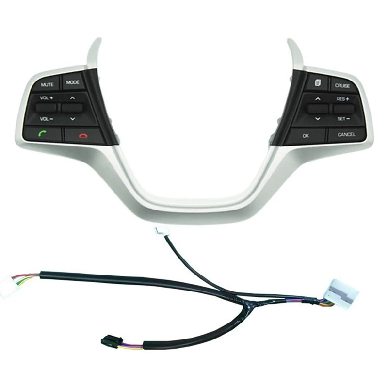 

X-T Car Control Volume Channel Phone Cruise Control Steering Wheel Buttons Switch For Hyundai Elantra 1.6L