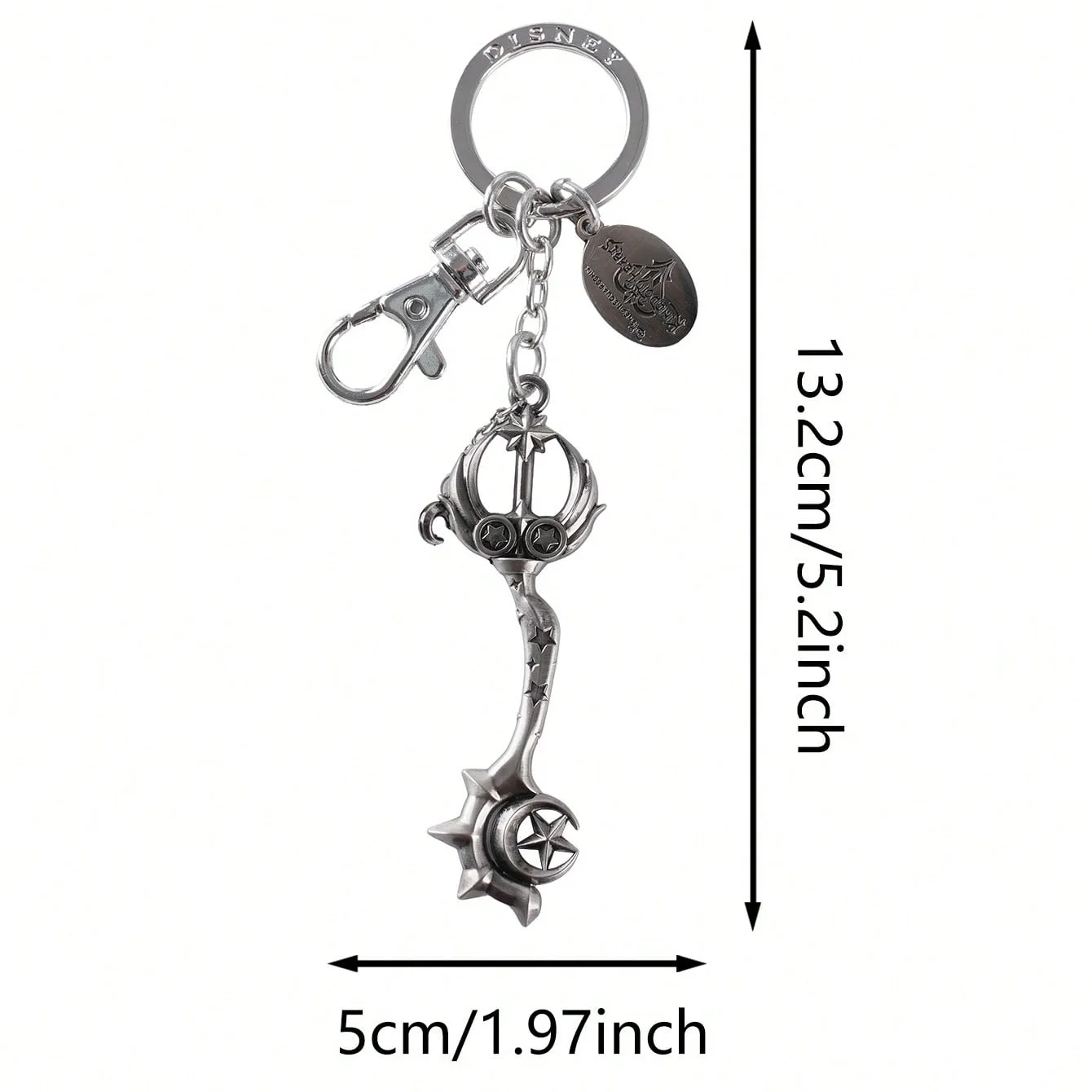 1pc disney oficialmente licenciado reino corações estanho chaveiro chaveiro & saco charme para presentes de ano novo & aniversário