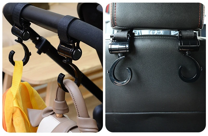 2/5/10 Stück Kinderwagenhaken Mehrzweck-Babywagenhaken zum Aufhängen von Wickeltaschen Baby-Artikel-Organizer Babywagen-Zubehör – Detail 4
