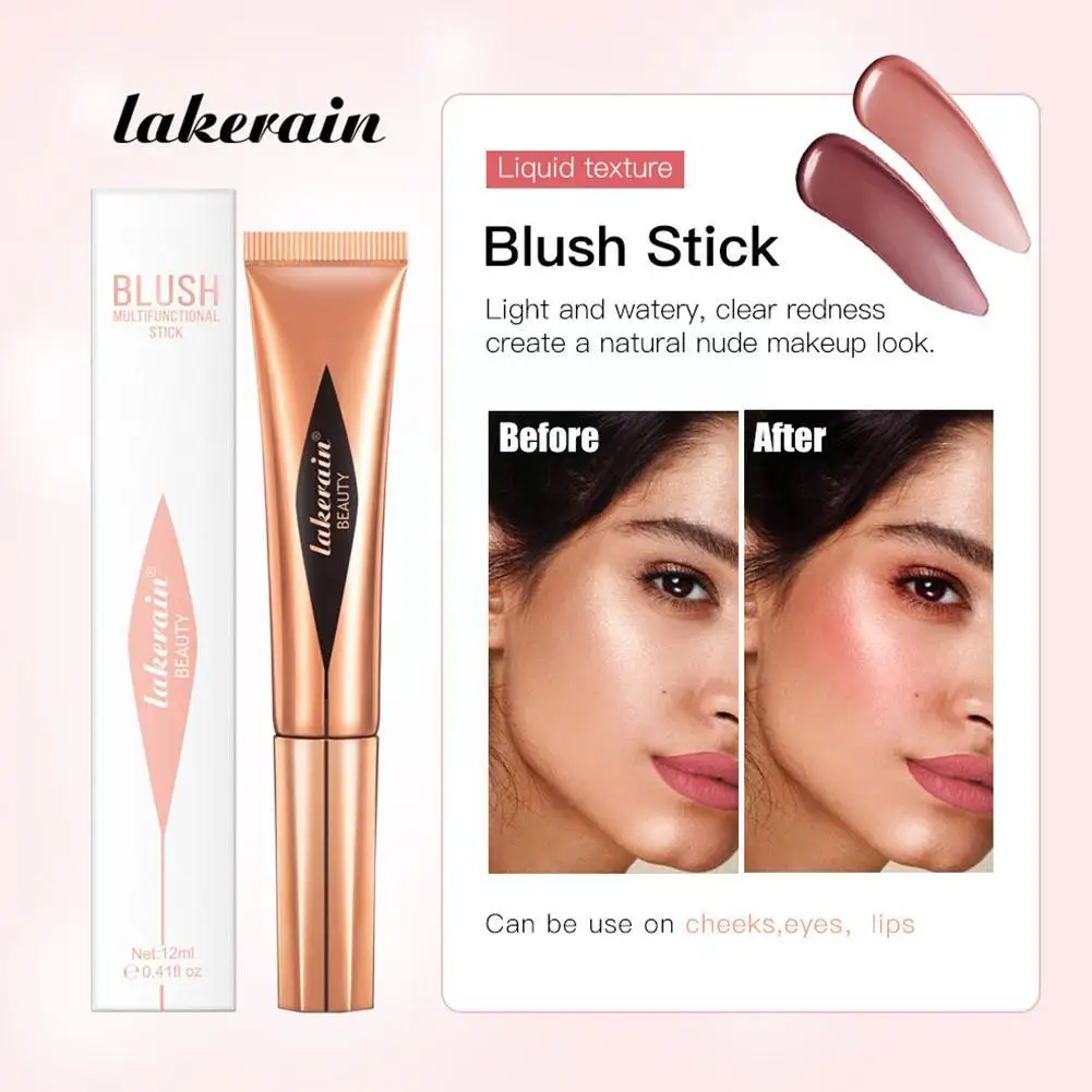 Multi-Uso Líquido Blush, Face Blush, Creme Natural Bochecha, Tinta De Olhos, Blush De PÊssego, Bochecha Cosmética, Contorno, Ilumine Blush Stick Maquiagem, M9L9