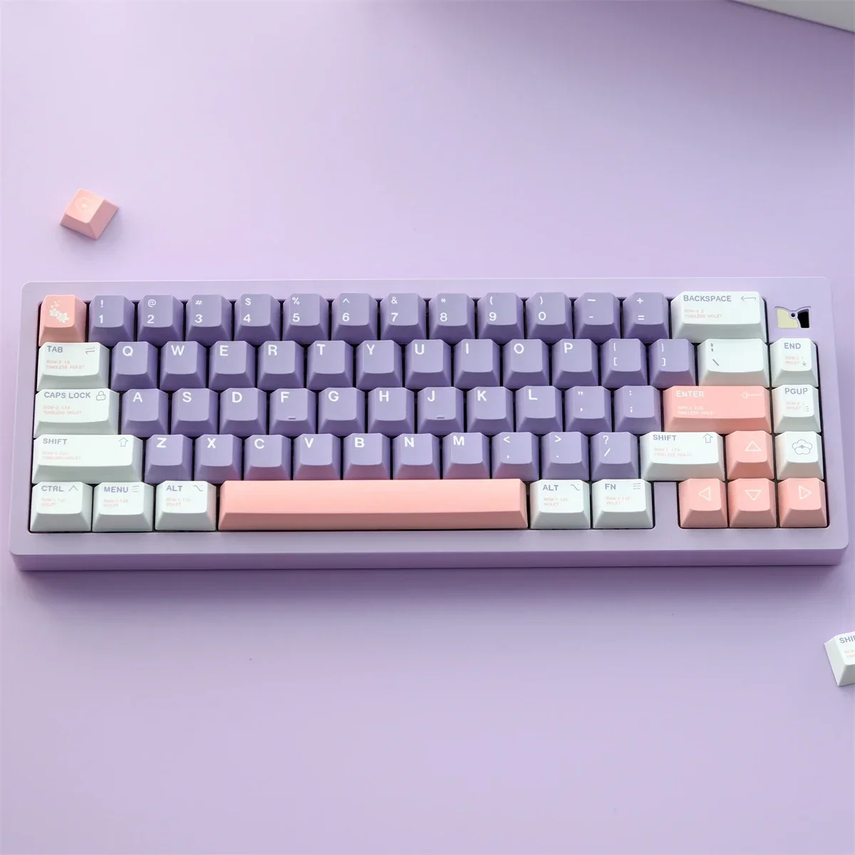 Lilac Keycaps 129 Keys PBT Original Highly Sublimated Mechanical Keyboard Keycaps