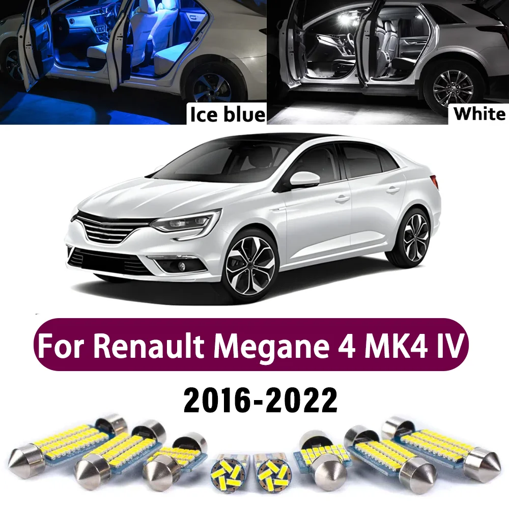 New Canbus Interior Reading Dome Vanity Mirror Light Kit For Renault Megane 4 MK4 IV 2016-2022 Premium Reading Bright Lights