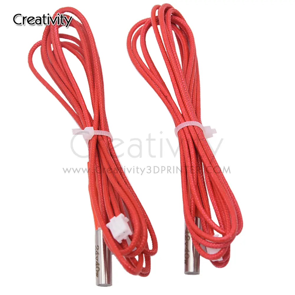 Creativity 1pc 6 * 20mm Heating Tube 12V/24V 40W Heating Pipe Cartridge  Heater1M with 2.54 for 3D Printer Prusa Mendel Extruder