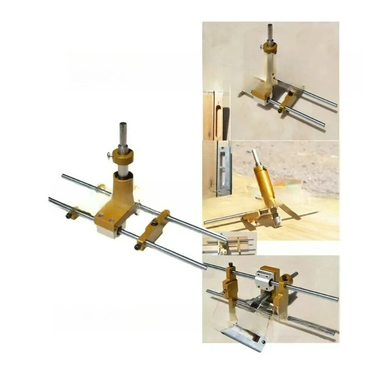 forWoodworking Tools Lock Hole Opener Kit Lock Mortiser Slotter Jig Key Hole Drilling Guide System for Wooden Doors