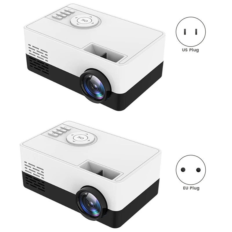 J15 Pro Led Mini Projector Audio Video Mini Beamer For Home Theater 480X360 Pixels 1080P Supported USB EU Plug