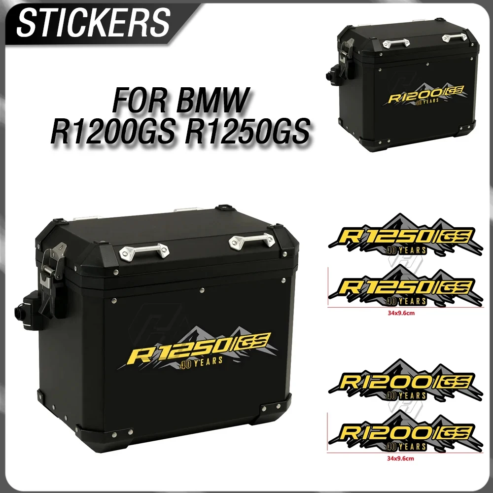 لملحقات تعديل الدراجة النارية BMW R1200GS وR1250GS، مجموعة ملصقات باللونين الأسود والأصفر من مادة PVC من الألومنيوم