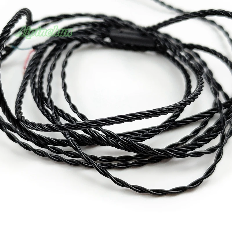 Aipinchun-Cable de reparación de auriculares, Conector de 3 polos, negro, 3,5mm